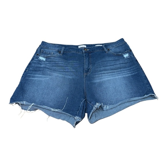 Sofia by Sofia Vergara Blue Cut-Off Jean Shorts - Picture 3 of 4